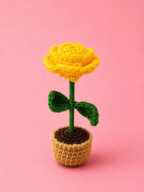 Golden Rose Pot
